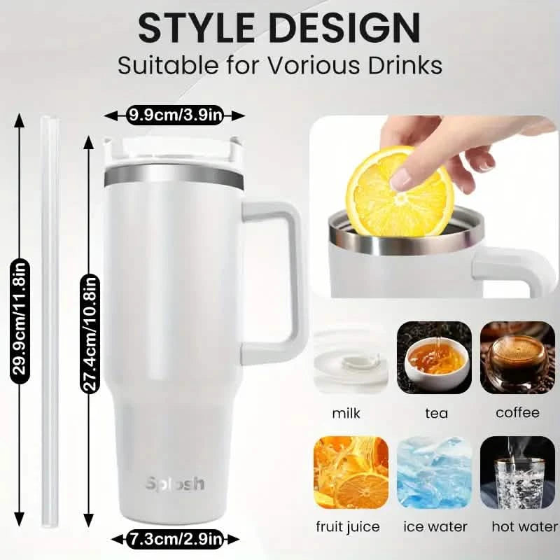 1180ml/40oz Multi-Color Travel Tumbler with Spill-Proof Lid Sports & Outdoors - DailySale