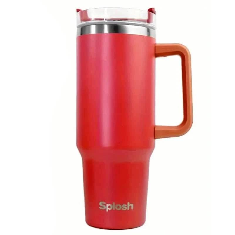 1180ml/40oz Multi-Color Travel Tumbler with Spill-Proof Lid Sports & Outdoors Red - DailySale