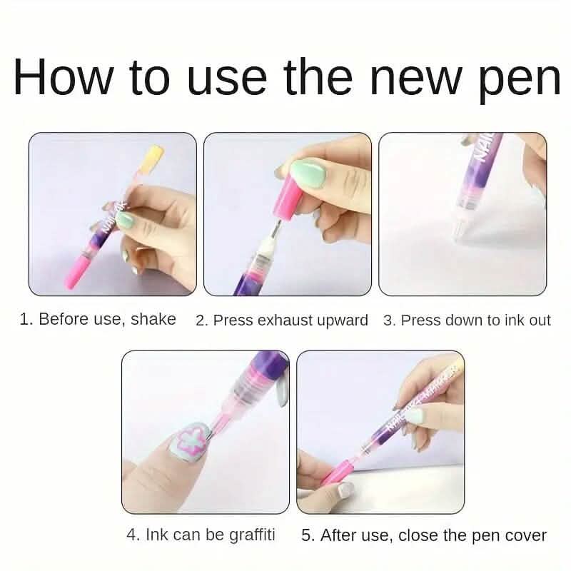 12-Color Nail Art Pen Set Quick Dry Acrylic Paint Markers Beauty & Personal Care - DailySale
