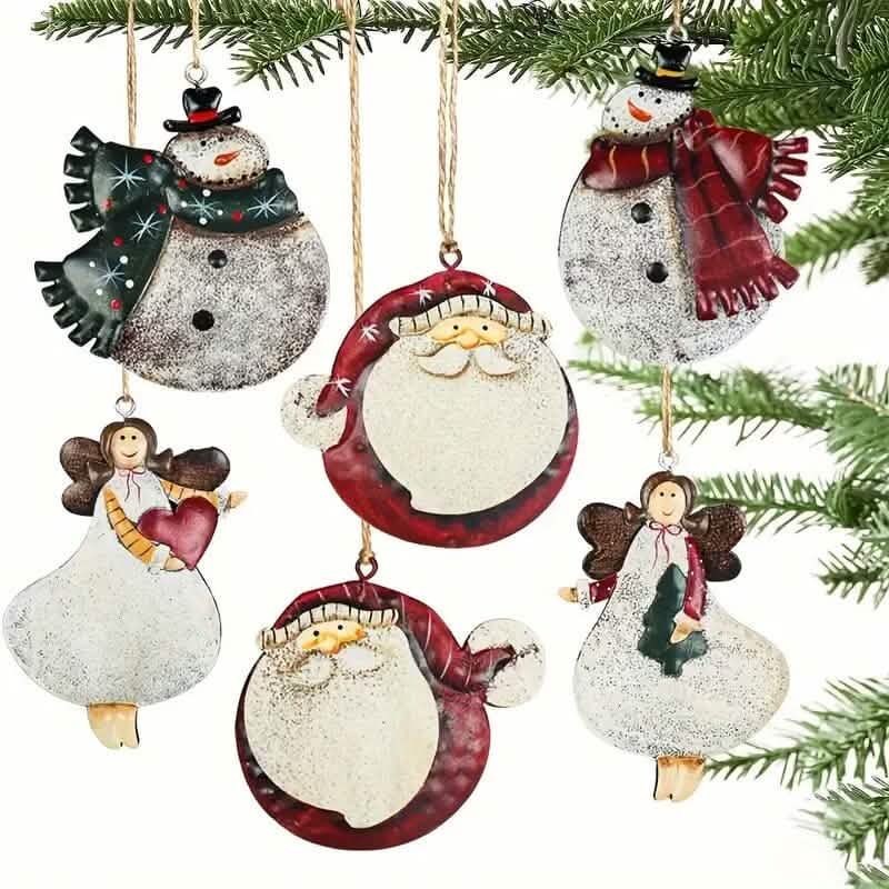 12-Pieces: Christmas Tree Colorful Resin Elk Pendant Decoration Holiday Decor & Apparel - DailySale