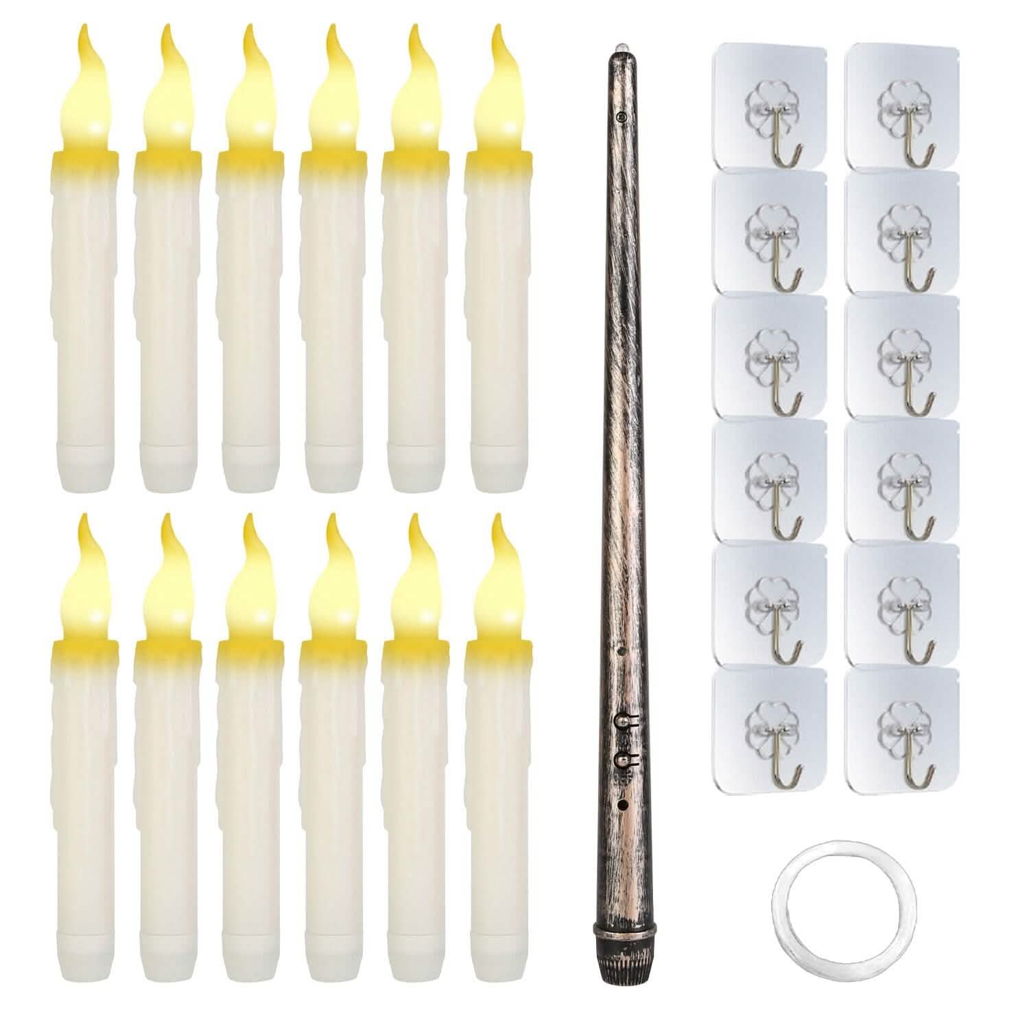 12-Pieces: Flameless LED Magic Floating Candles Holiday Decor & Apparel Warm White - DailySale