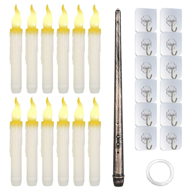12-Pieces: Flameless LED Magic Floating Candles Holiday Decor & Apparel Warm White - DailySale