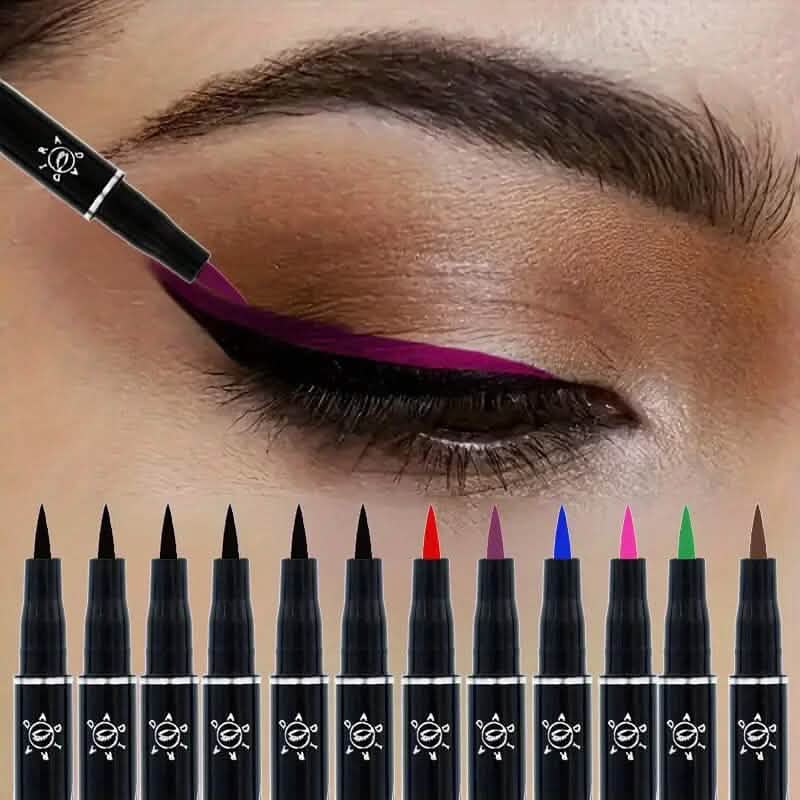 12-Pieces: Luxurious Waterproof Long-Wearing Liquid Eyeliner Set Beauty & Personal Care - DailySale