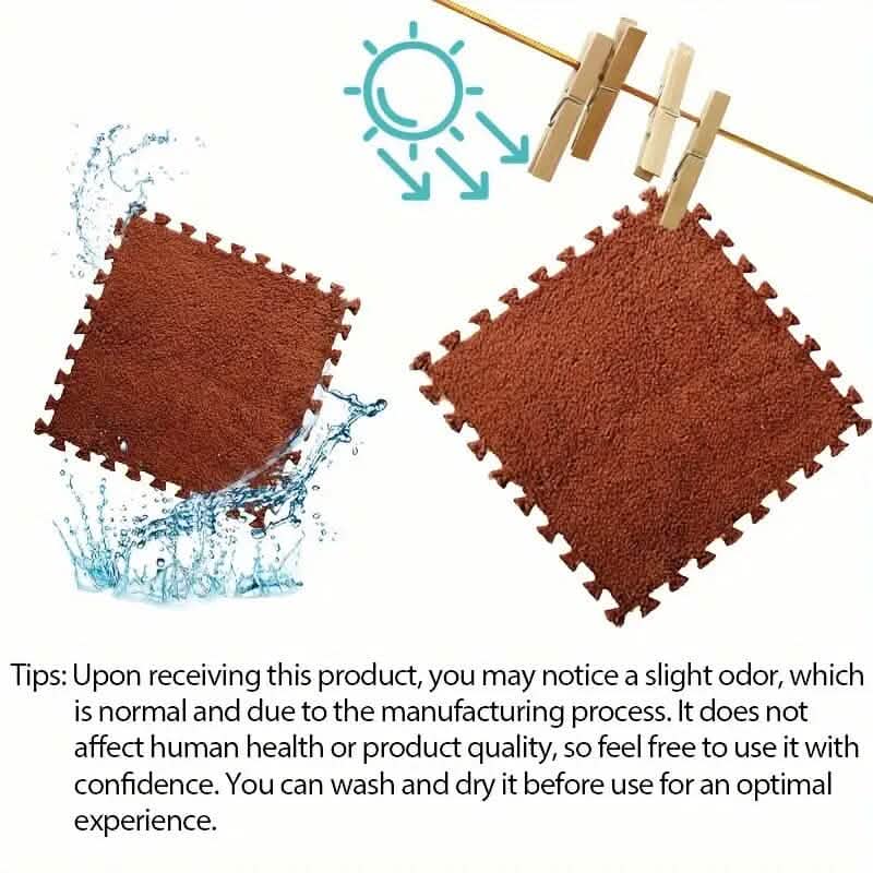 12-Pieces: Patchwork Carpet Full Floor Mat Furniture & Decor - DailySale