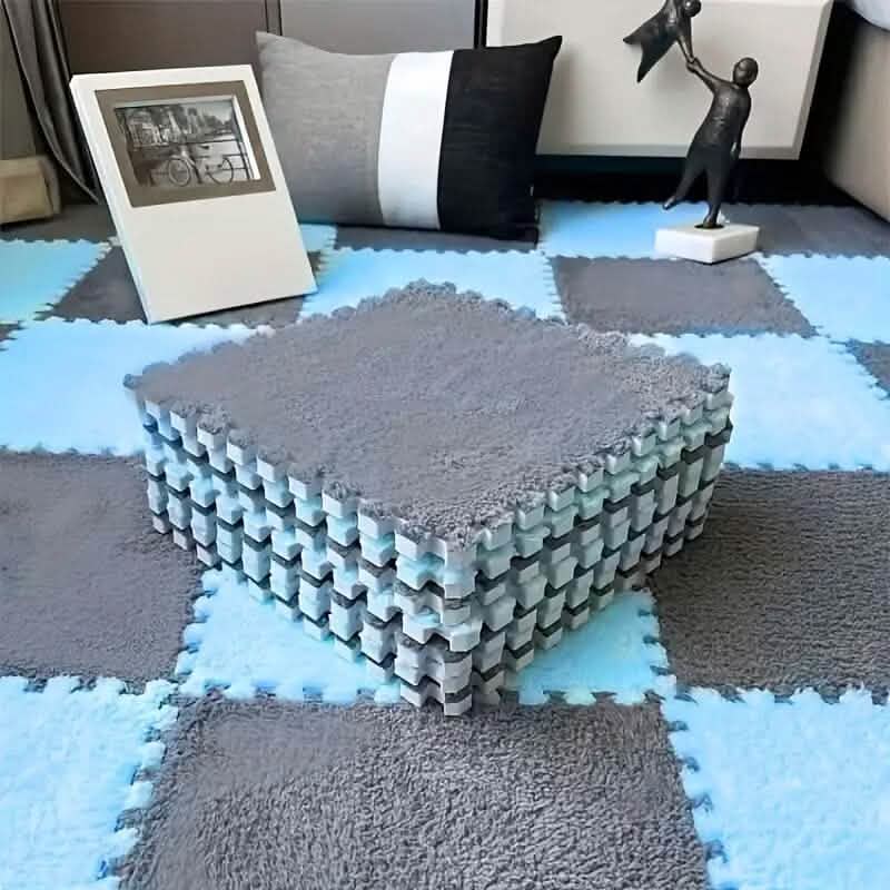 12-Pieces: Patchwork Carpet Full Floor Mat Furniture & Decor - DailySale