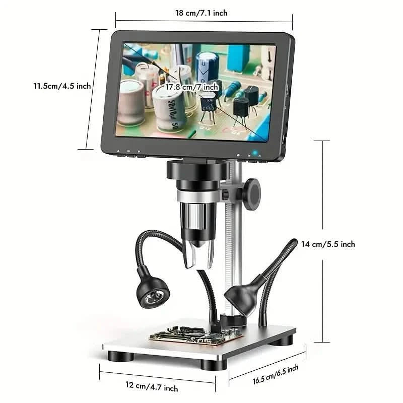12MP Ultra-Precise Focusing Soldering Microscope Cameras & Drones - DailySale