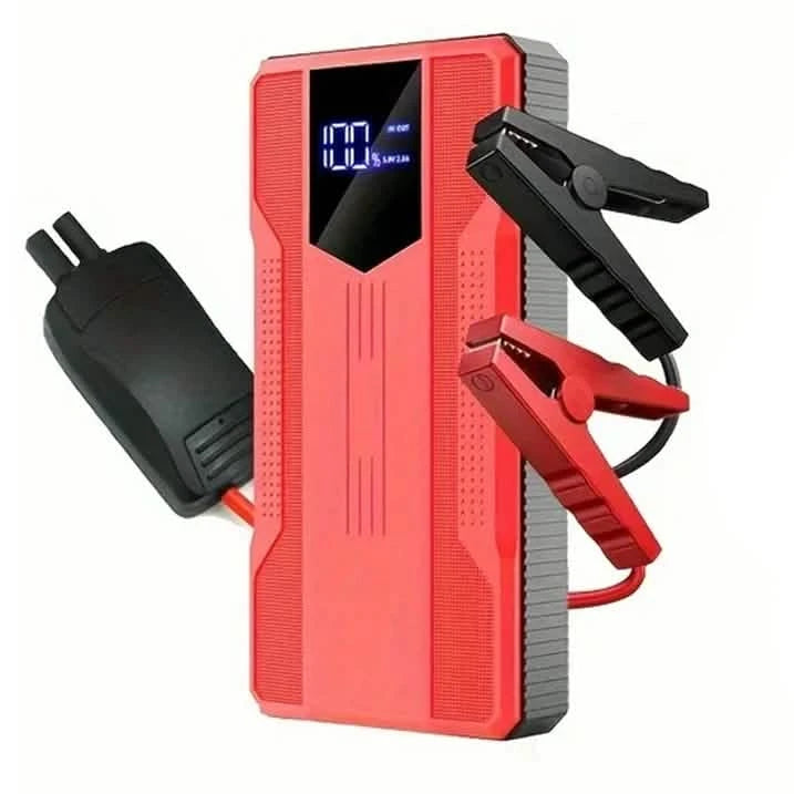 12V Ultra-Portable Car Battery Jump Starter with Advanced Smart Clip & Intuitive LCD Display - High-Voltage Power Bank for Rapid On-The-Go Charging Automotive - DailySale