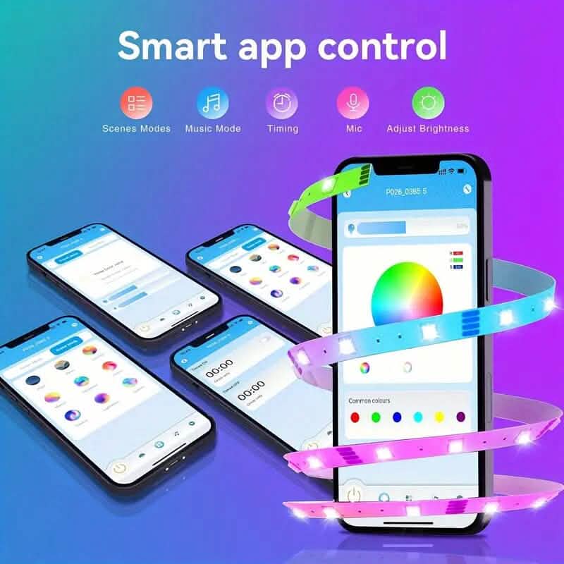 130 Ft. RGB 24V Led Strip Lights with App Controlled Remote String & Fairy Lights - DailySale