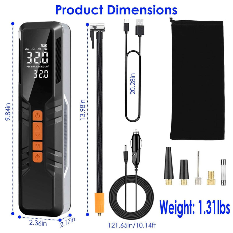 150 PSI Portable Tire Inflator Cordless Digital Air Compressor Automotive - DailySale
