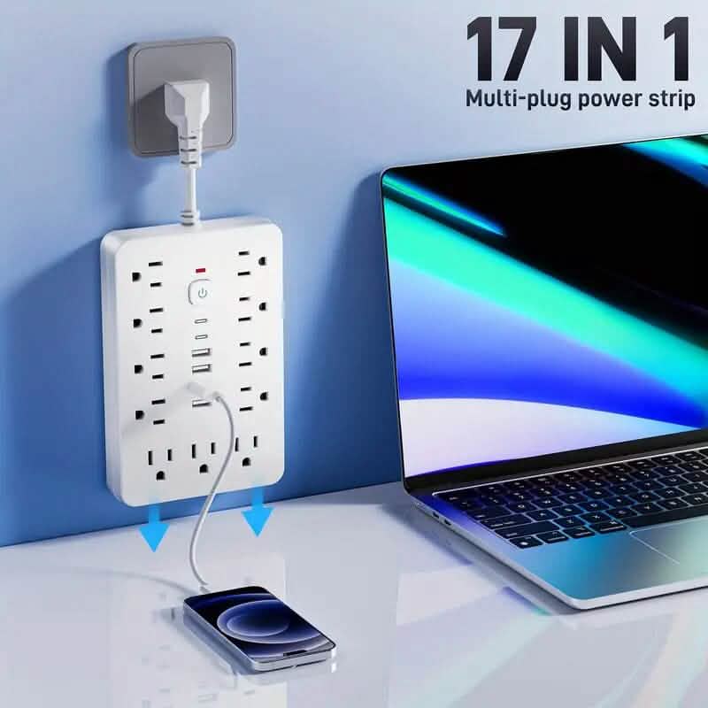 17-in-1 Power Strip with Overload Protection Batteries & Power Accessories - DailySale