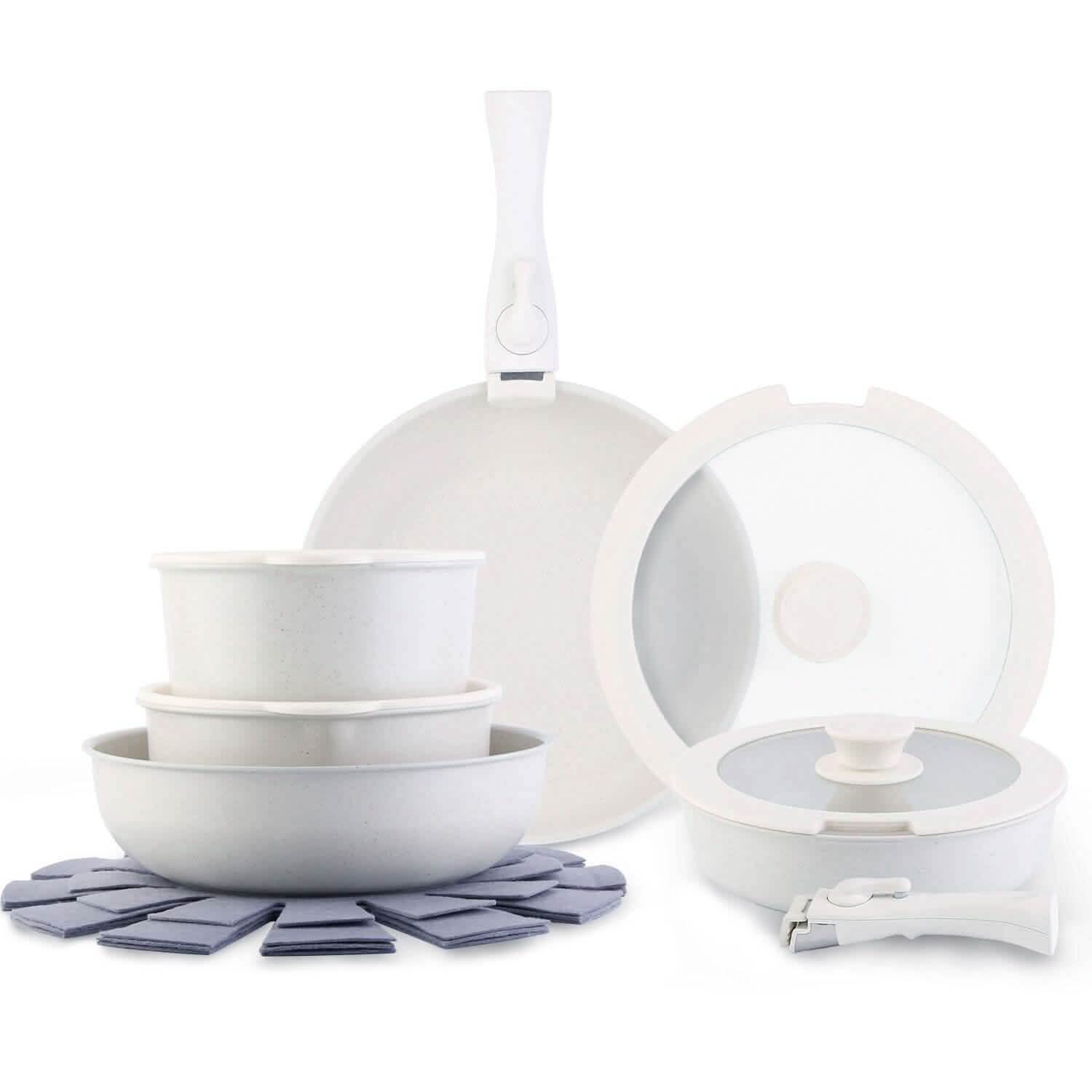 17-Pieces: Nonstick Cookware Set Induction Kitchen Pots and Pans Kitchen Tools & Gadgets - DailySale