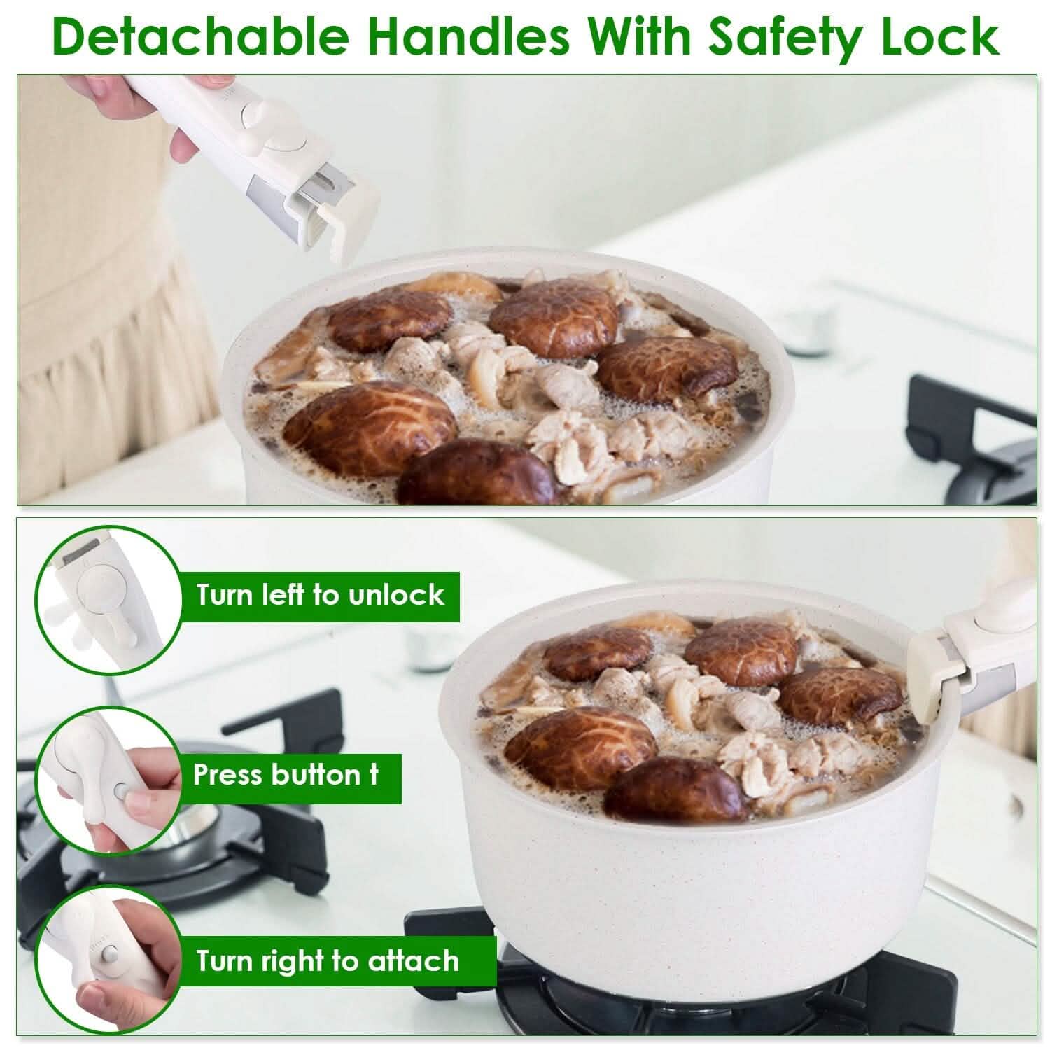 17-Pieces: Nonstick Cookware Set Induction Kitchen Pots and Pans Kitchen Tools & Gadgets - DailySale