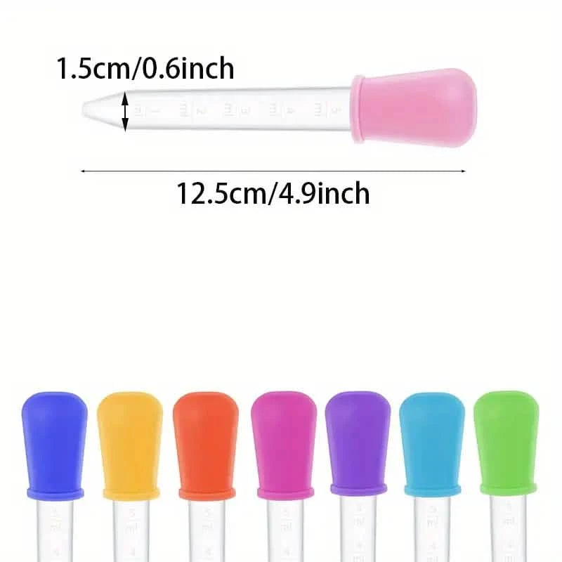 10-Pack Colorful Silicone Eye Droppers – Crafts, Gummy Making, Candy Molds