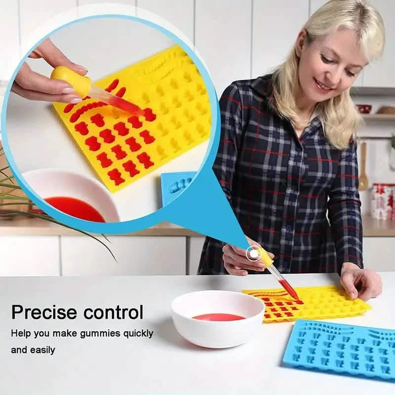 10-Pack Colorful Silicone Eye Droppers – Crafts, Gummy Making, Candy Molds