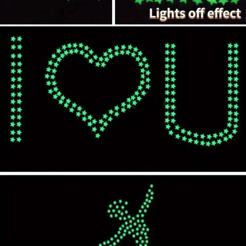 175-Pieces: Reusable Glow-in-the-Dark Star Wall Stickers with Shimmery Finish Furniture & Decor - DailySale