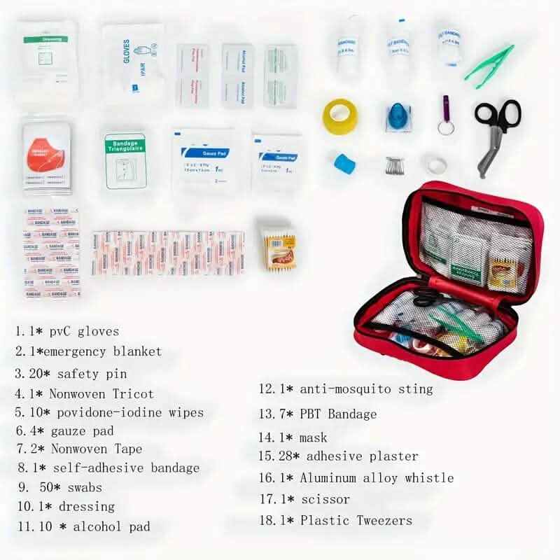 184-Piece: Multi-Purpose First Aid Kit Wellness - DailySale
