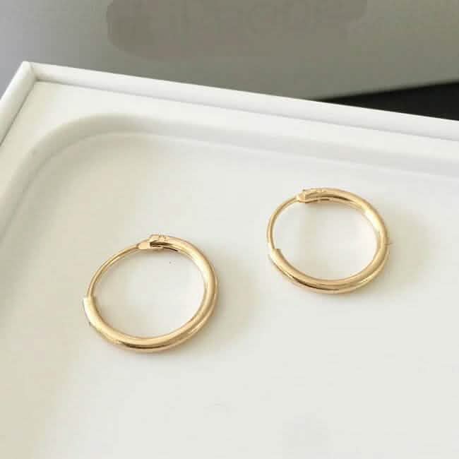 18K Gold Endless Hoop Earrings Earrings - DailySale