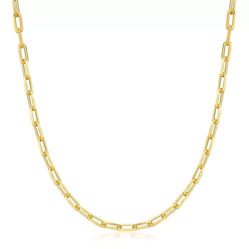 18K Gold Paperclip Link Chain Necklace Necklaces - DailySale