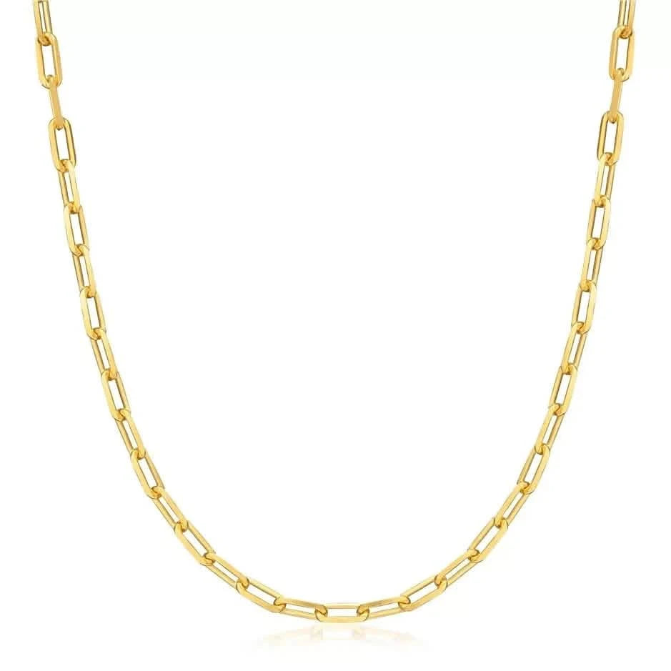 18K Gold Paperclip Link Chain Necklace Necklaces - DailySale
