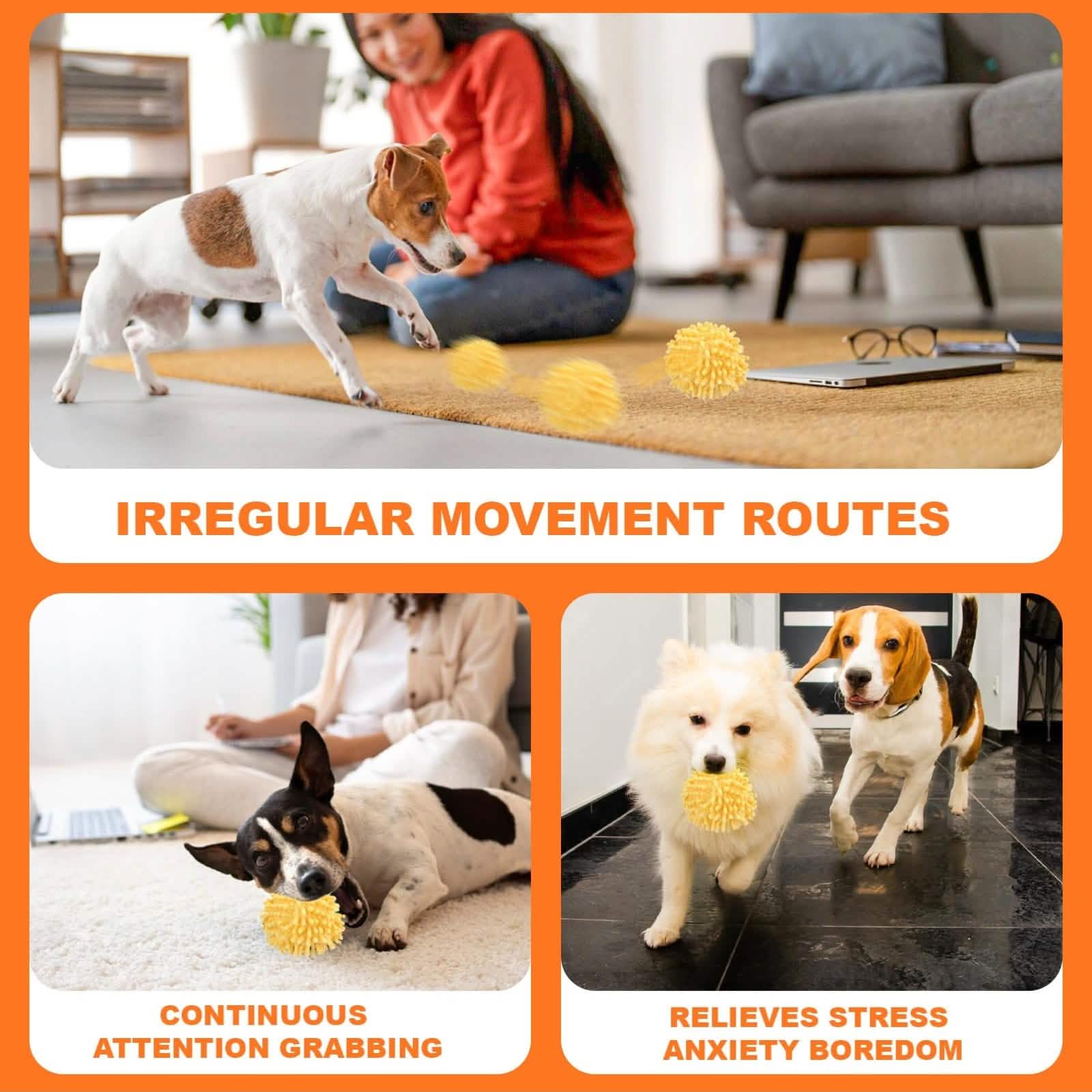 Smart Rolling & Bouncing Pet Ball – Motion-Activated