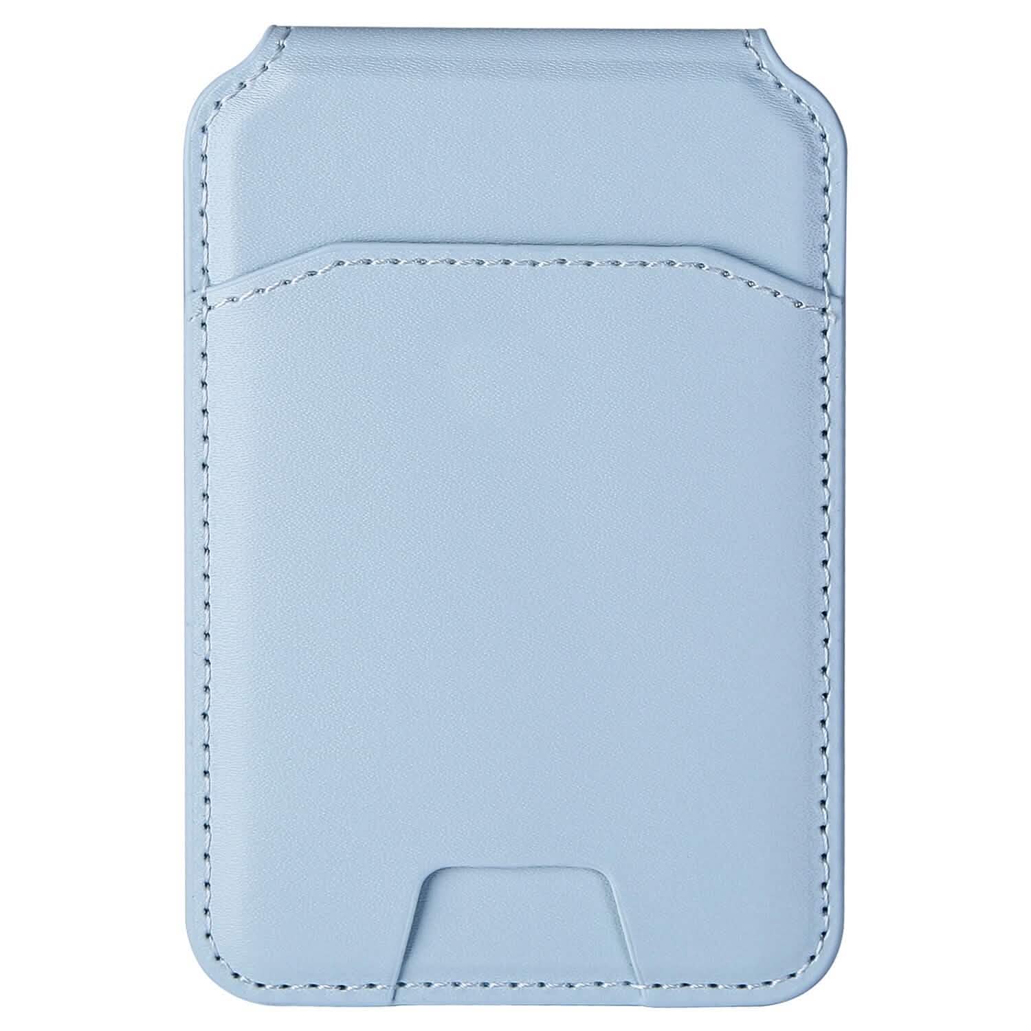 2-in-1 Magnetic Card Wallet Phone Stand Mobile Accessories Blue - DailySale