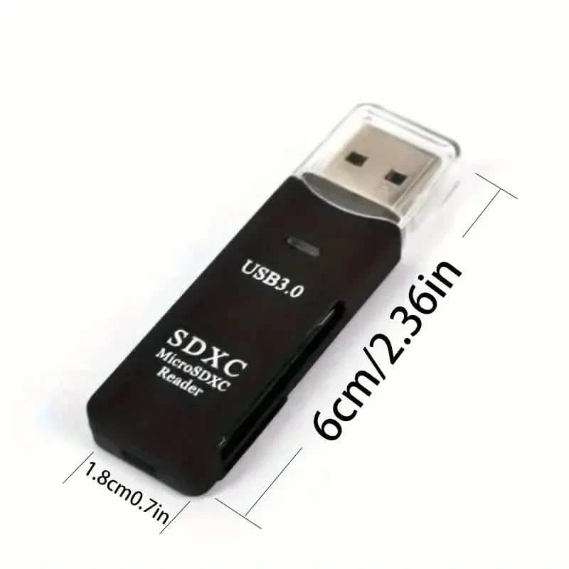 2-in-1 Multi Card Reader USB 3.0 Micro SD TF Card Memory Flash Drive Adapter Computer Accessories - DailySale