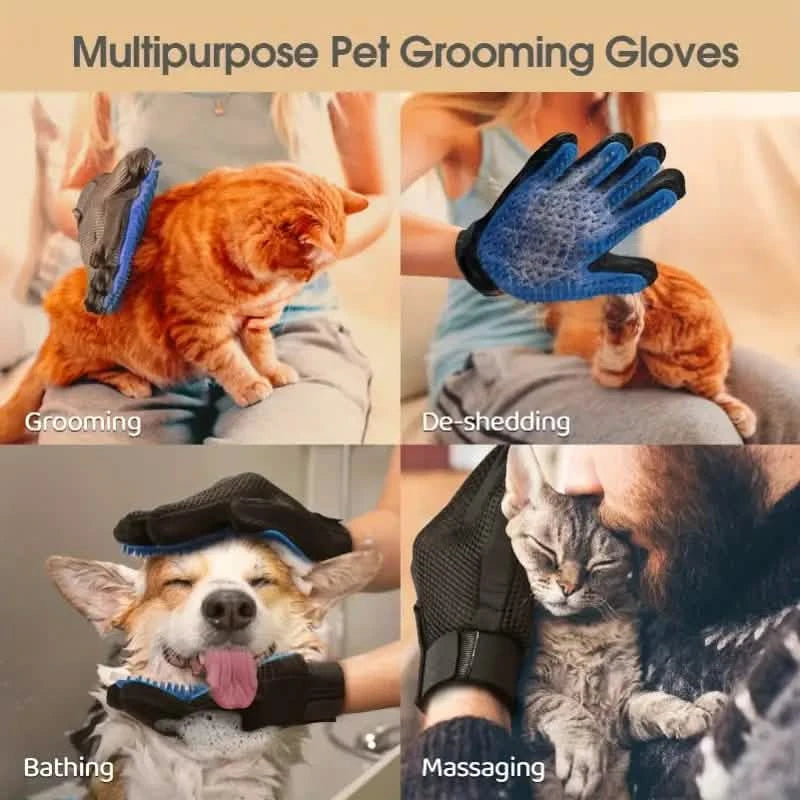 2-in-1 Pet Grooming Gloves Brushes For Dogs And Cat Pet Supplies - DailySale