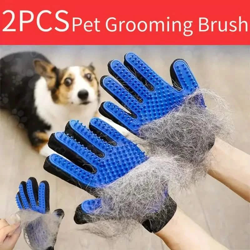 2-in-1 Pet Grooming Gloves Brushes For Dogs And Cat Pet Supplies - DailySale