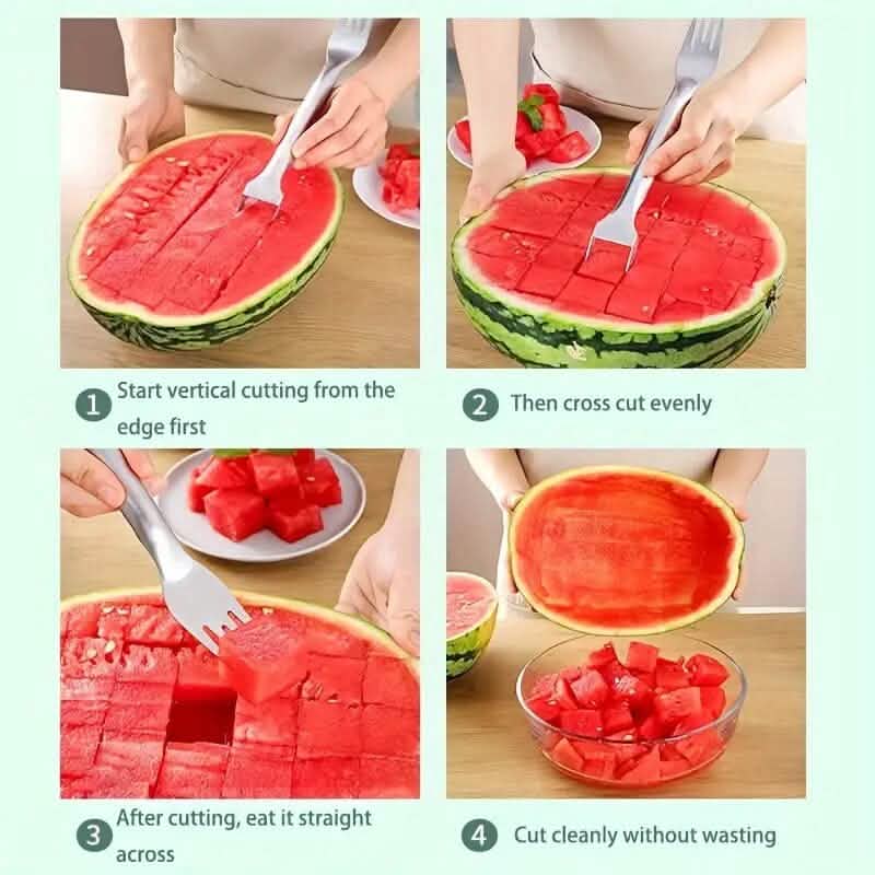 2-in-1 Stainless Steel Watermelon Slicer and Corer Kitchen Tools & Gadgets - DailySale