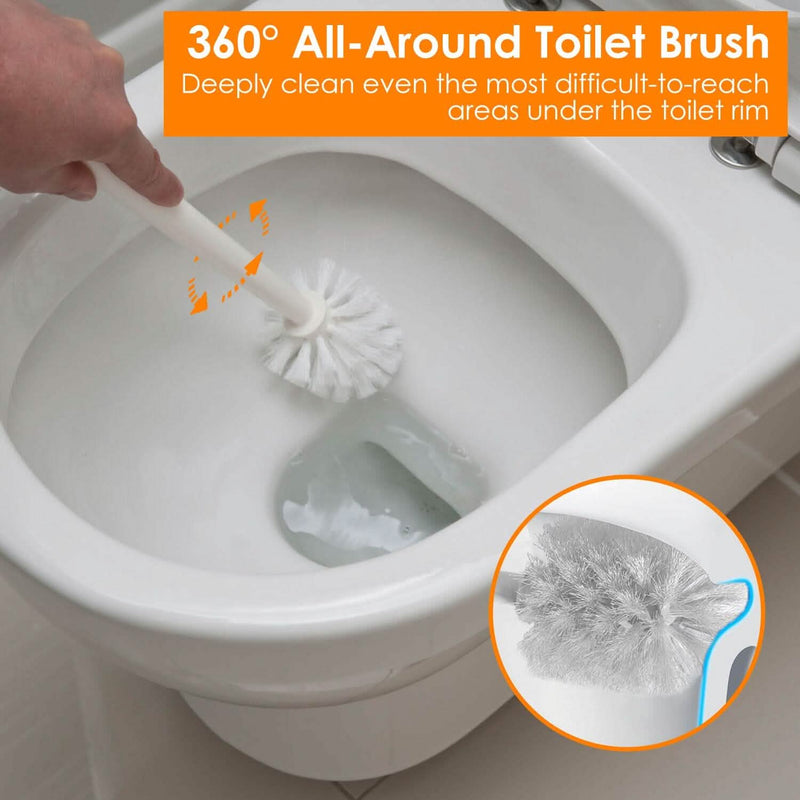 2-in-1 Toilet Plunger and Brush Combo Set with Ventilated Holder Bath - DailySale
