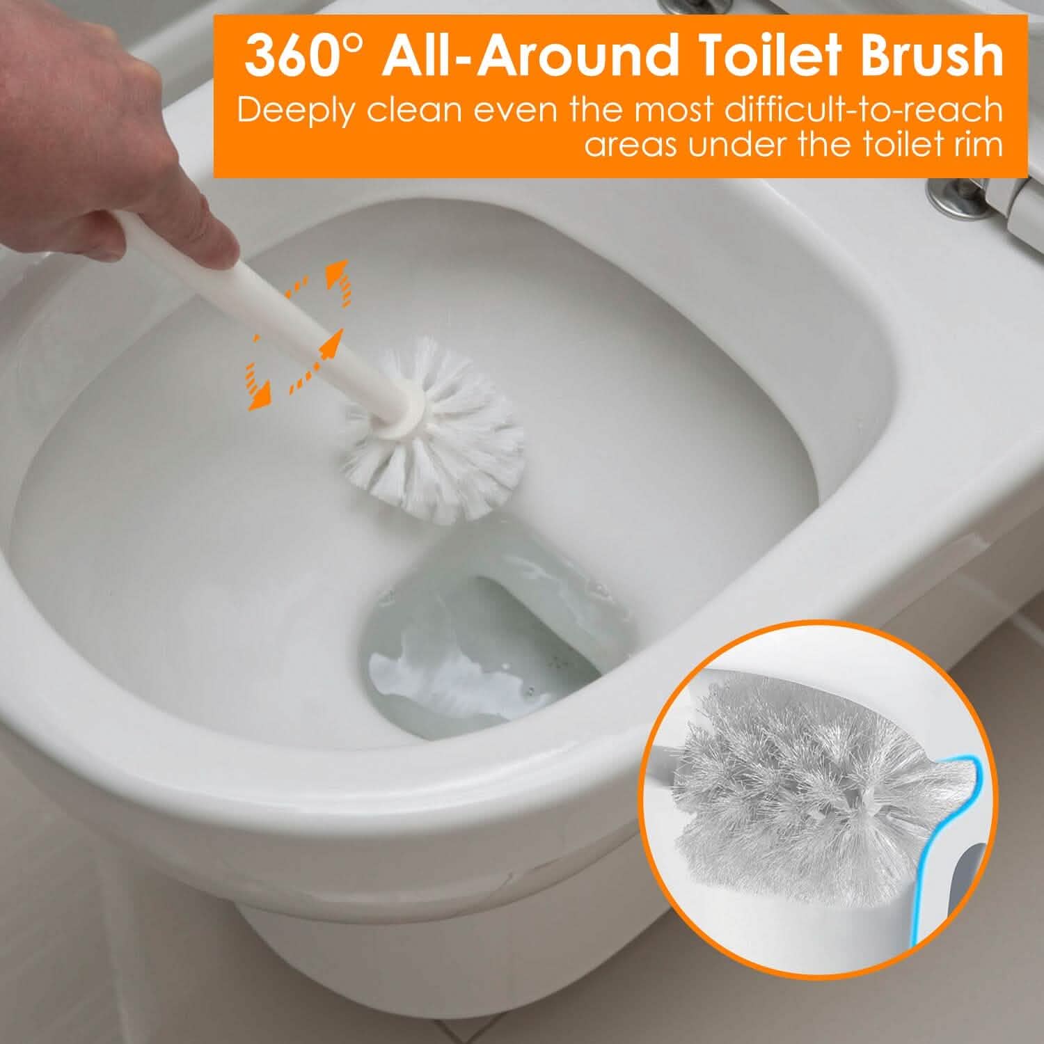 2-in-1 Toilet Plunger and Brush Combo Set with Ventilated Holder Bath - DailySale