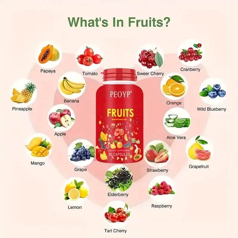 2-Pack: 100% Natural Fruits and Vegetables Supplement Wellness - DailySale