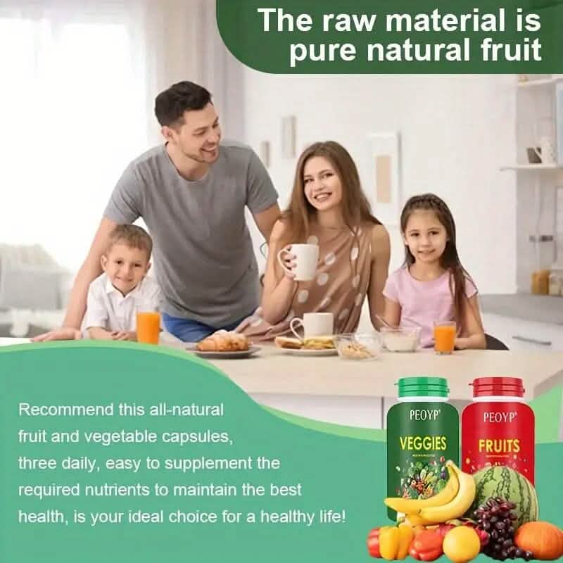 2-Pack: 100% Natural Fruits and Vegetables Supplement Wellness - DailySale