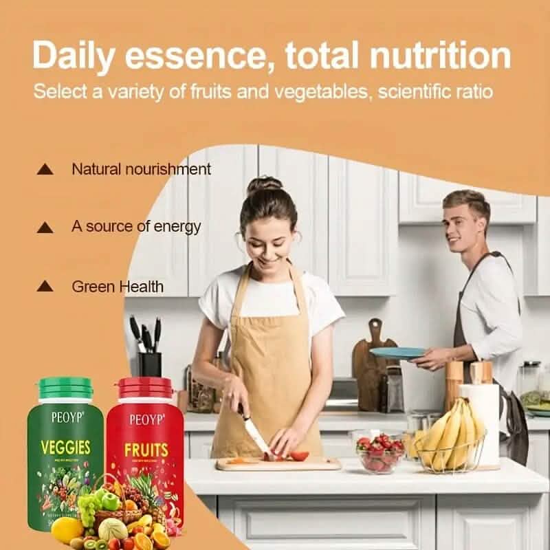 2-Pack: 100% Natural Fruits and Vegetables Supplement Wellness - DailySale