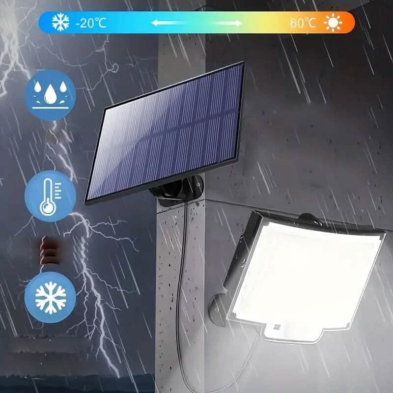 2-Pack: 228 LED Outdoor Split Solar Wall Lights Outdoor Lighting - DailySale