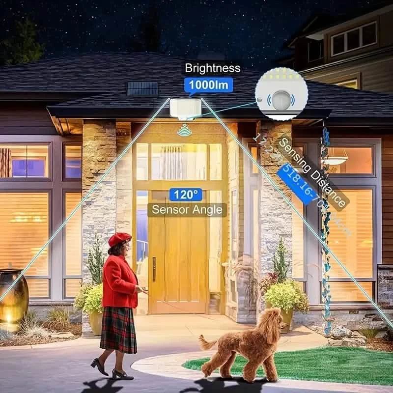 2-Pack: 328 LED/3Modes Upgraded Split Solar Motion Sensor Light Outdoor with Remote Outdoor Lighting - DailySale