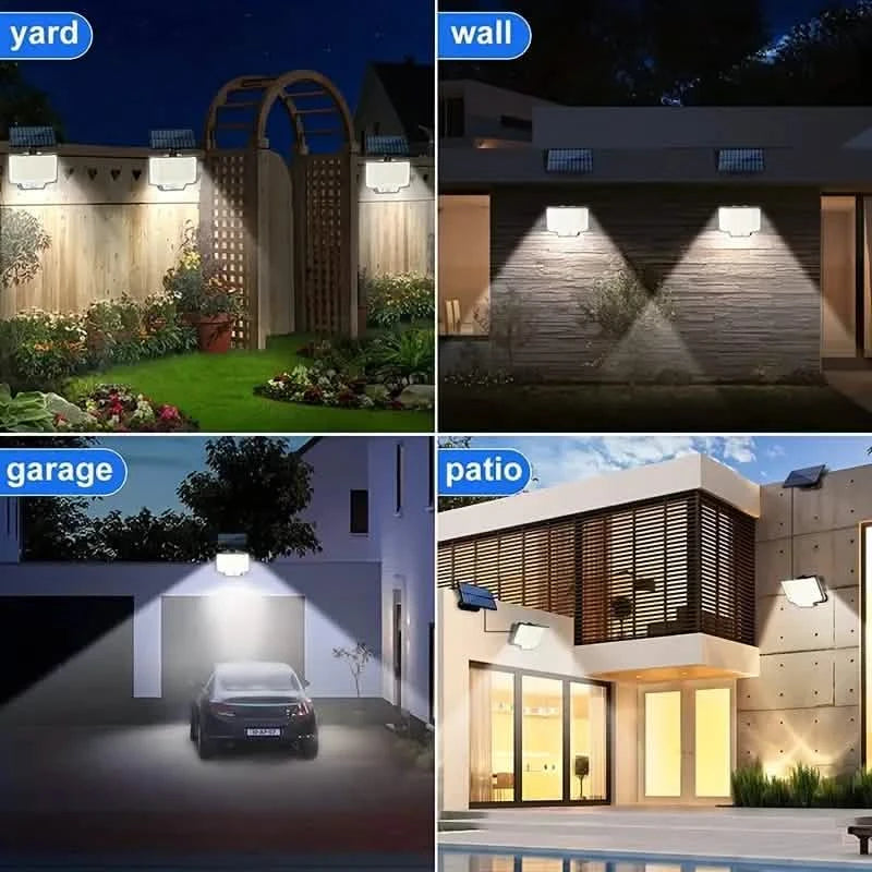 2-Pack: 328 LED/3Modes Upgraded Split Solar Motion Sensor Light Outdoor with Remote Outdoor Lighting - DailySale