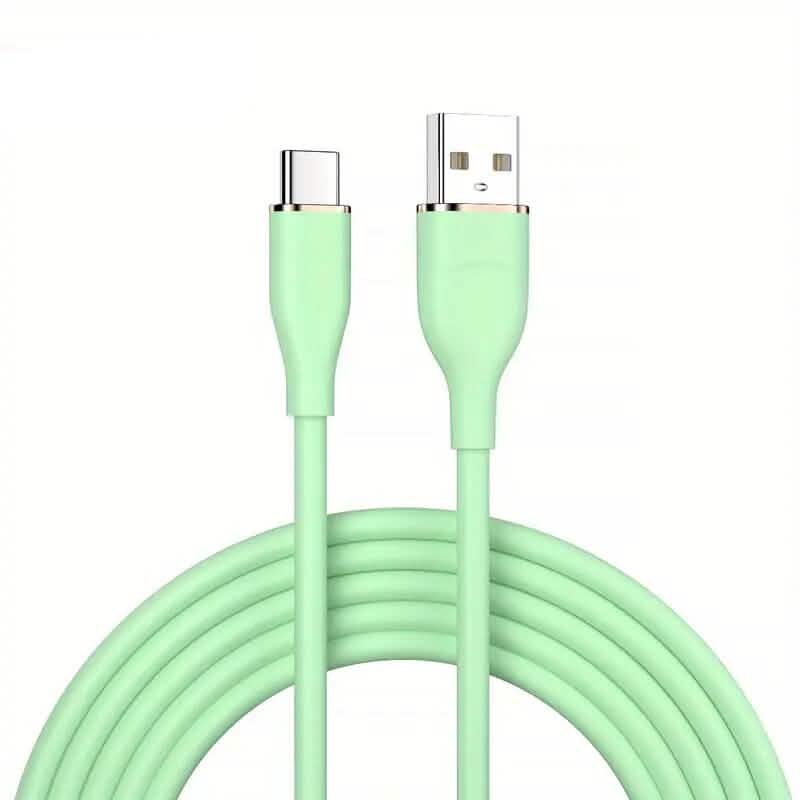 2-Pack: 3Ft. USB to Type-C Data Cable Fast Charger Mobile Accessories Green - DailySale