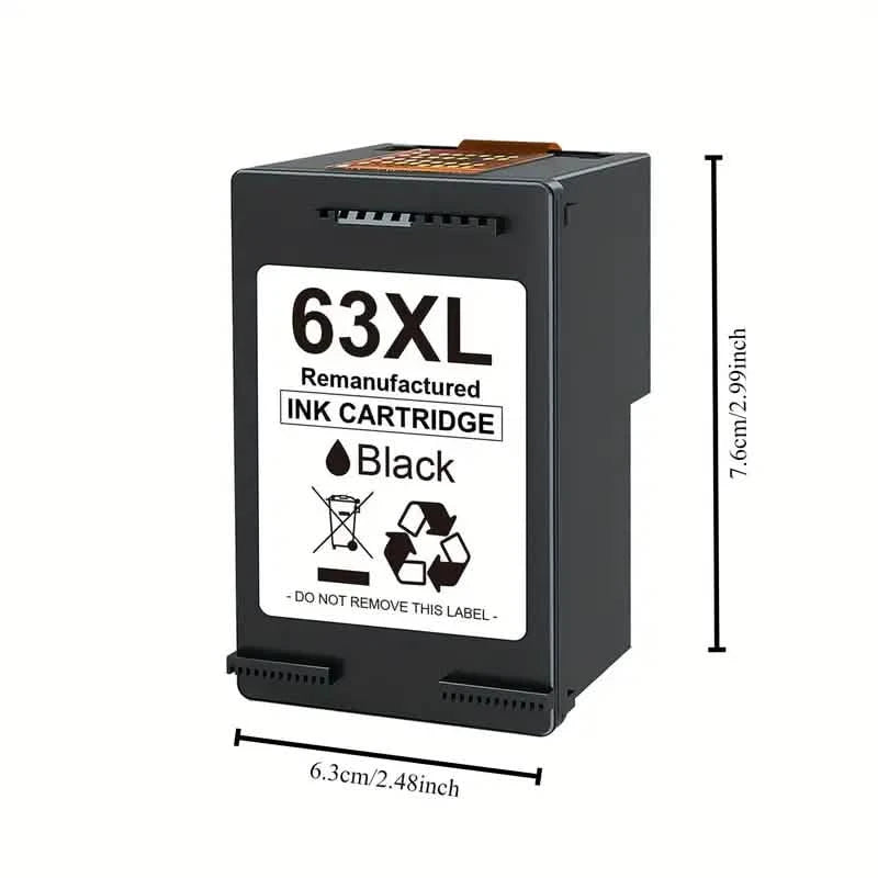 2-Pack: 63XL Ink Cartridges Black & Tri-Color Replacement for HP 63 Ink Computer Accessories - DailySale