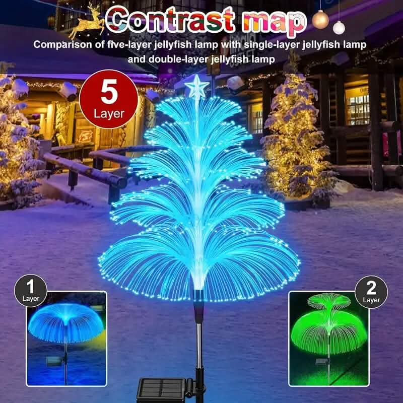 2-Pack: 7 Color-Changing LED Solar Jellyfish Lights Outdoor Lighting - DailySale