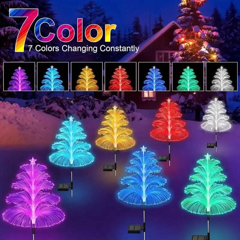 2-Pack: 7 Color-Changing LED Solar Jellyfish Lights Outdoor Lighting - DailySale