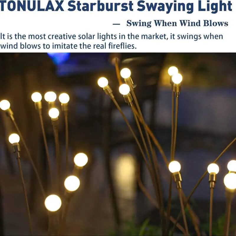 2-Pack: 8-LED Solar Garden Lights Outdoor Lighting - DailySale