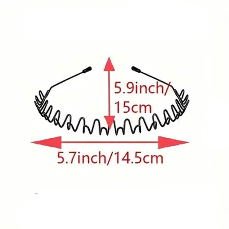 2-Pack: Black Wavy Metal Headband Headbands & Hair Accessories - DailySale