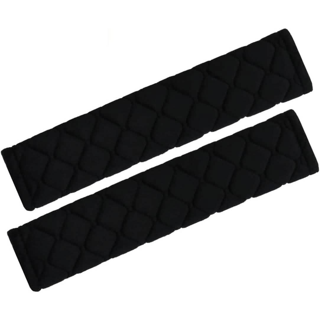 2-Pack: ComfortMax Padded Seat Belt Covers – Universal Fit Automotive Black - DailySale