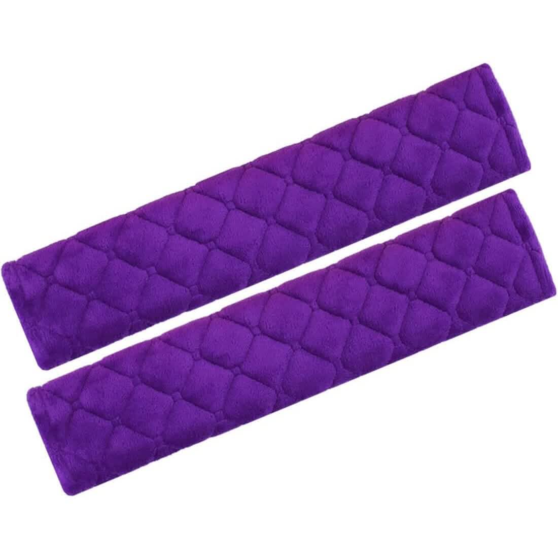 2-Pack: ComfortMax Padded Seat Belt Covers – Universal Fit Automotive Purple - DailySale