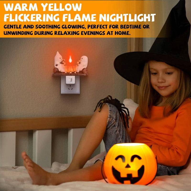 2-Pack: Ghost Campfire Flickering Flame Night Holiday Decor & Apparel - DailySale