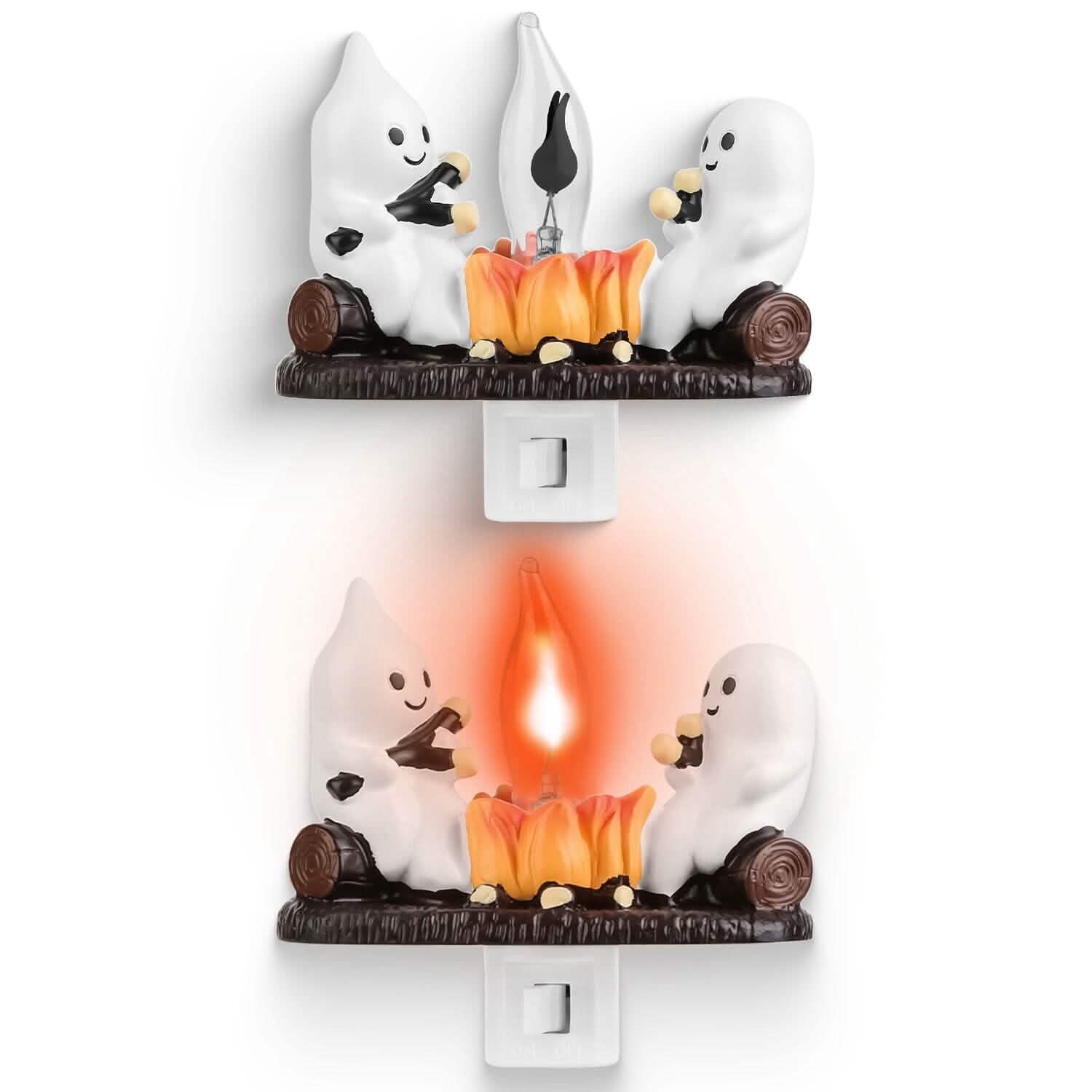 2-Pack: Ghost Campfire Flickering Flame Night Holiday Decor & Apparel - DailySale