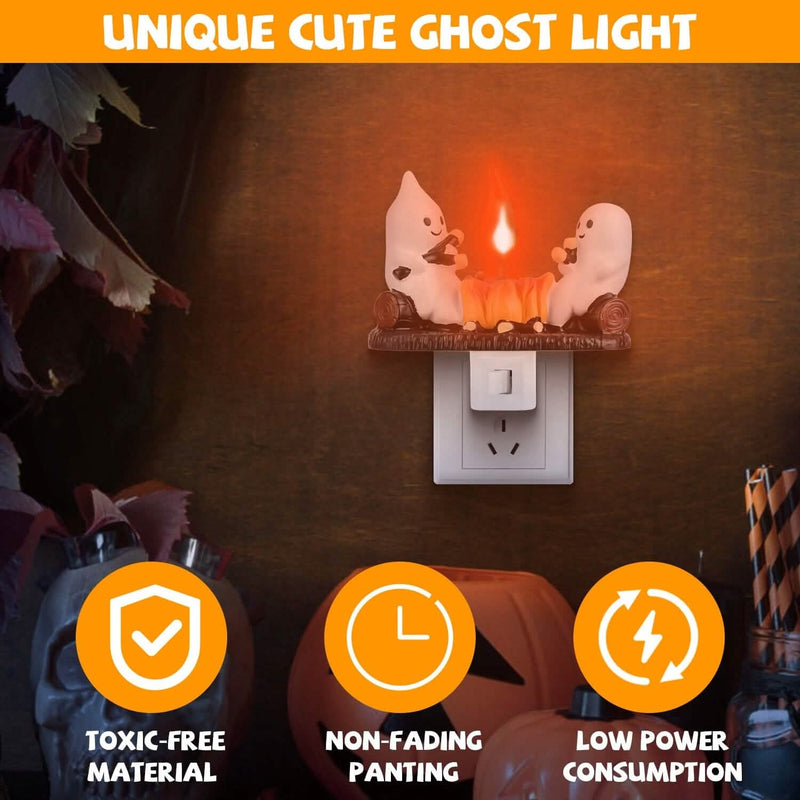 2-Pack: Ghost Campfire Flickering Flame Night Holiday Decor & Apparel - DailySale