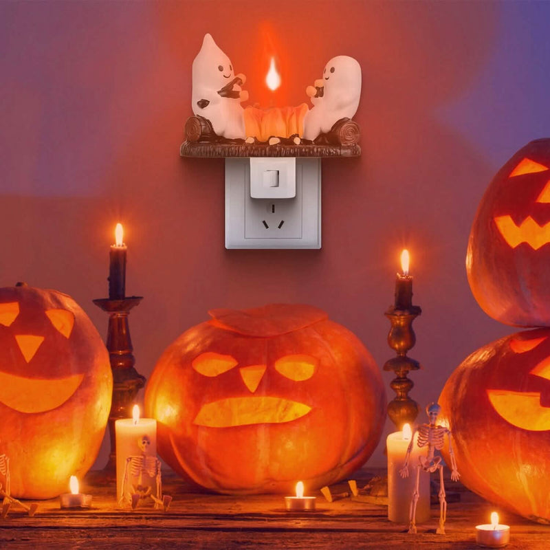 2-Pack: Ghost Campfire Flickering Flame Night Holiday Decor & Apparel - DailySale