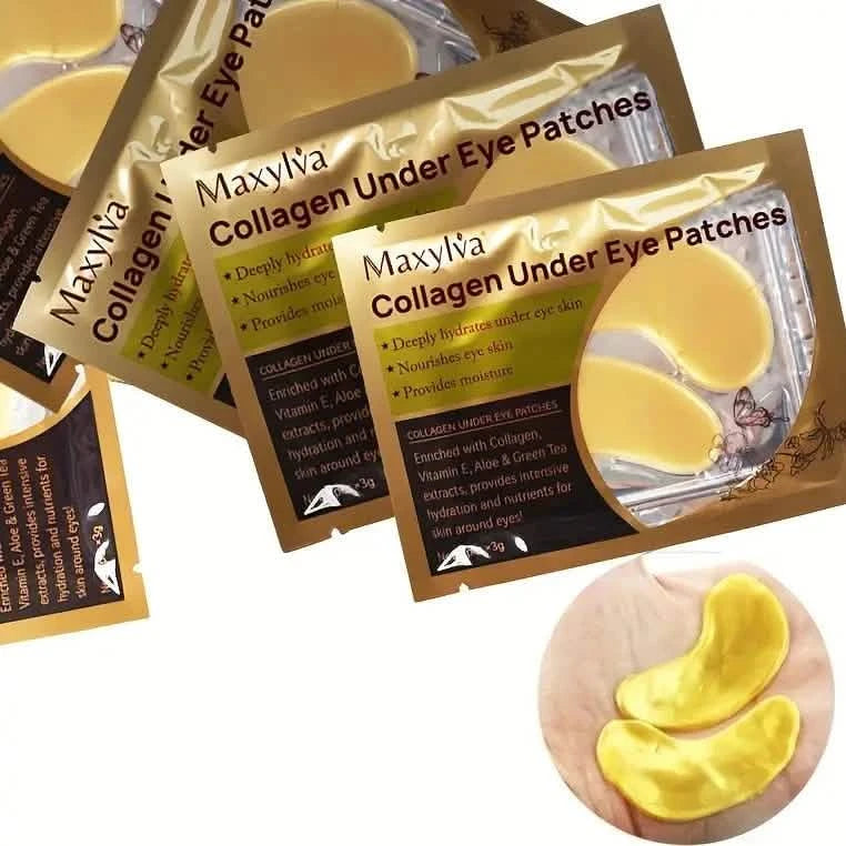 2-Pack: Hydrating Eye Care Under Eye Crystal Mask Golden Under Eye Patches For Women and Men Beauty & Personal Care - DailySale